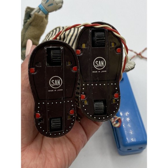 Remote Control Smoking Papa Bear 1950s Marusan Toy Japan Box Battery Operated - Picture 7 of 12